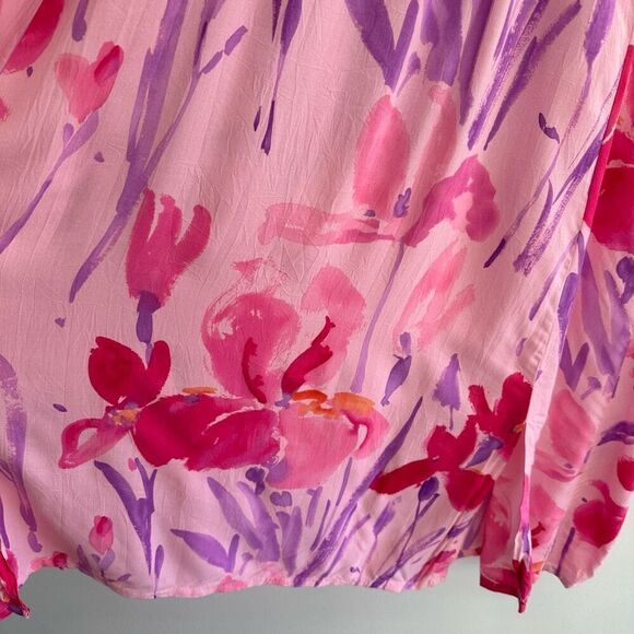 Jams World Women’s Pink Cotton Candy Abstract Watercolor Maxi Dress - Picture 10 of 11